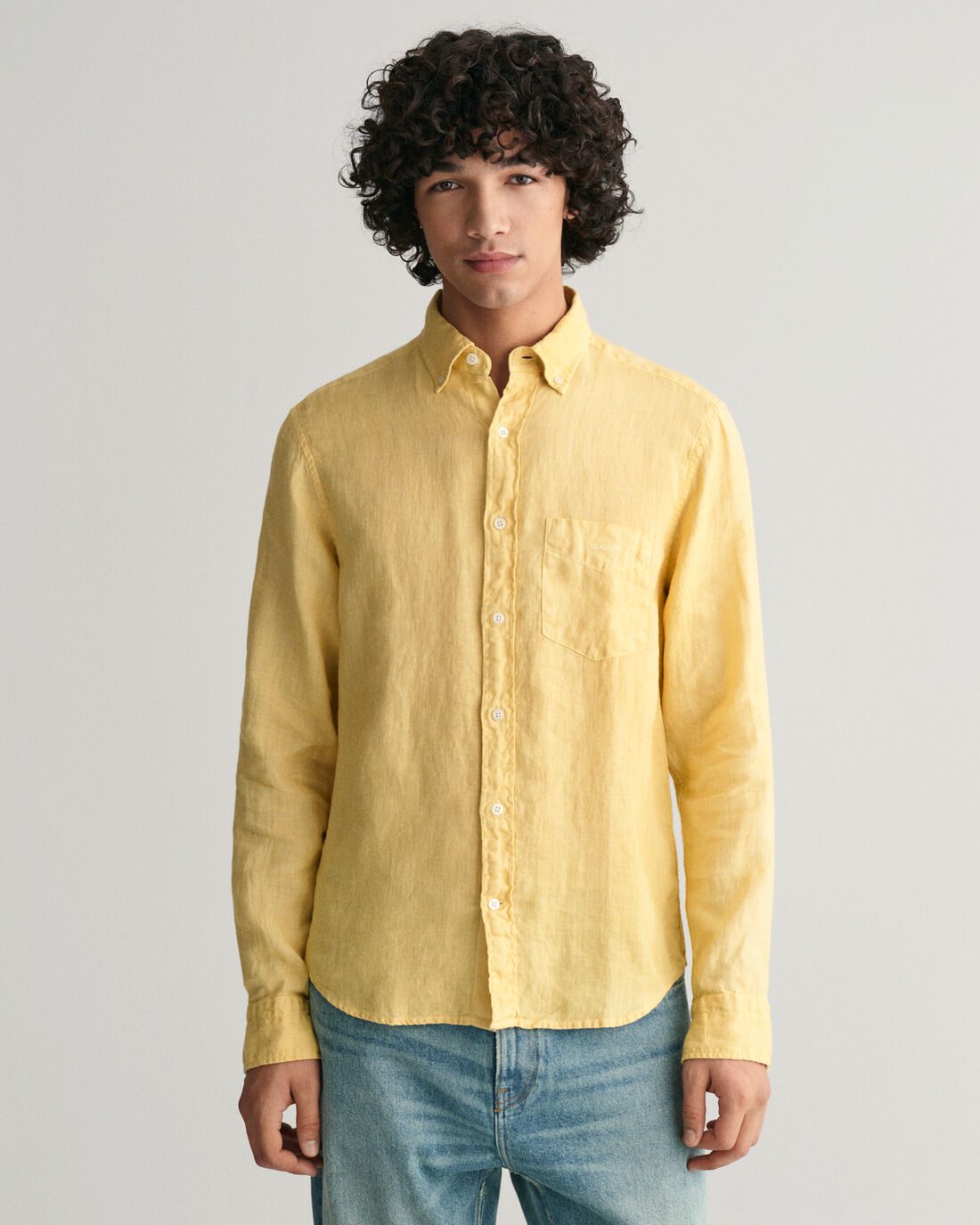 GANT Regular fit garment-dyed linen shirt